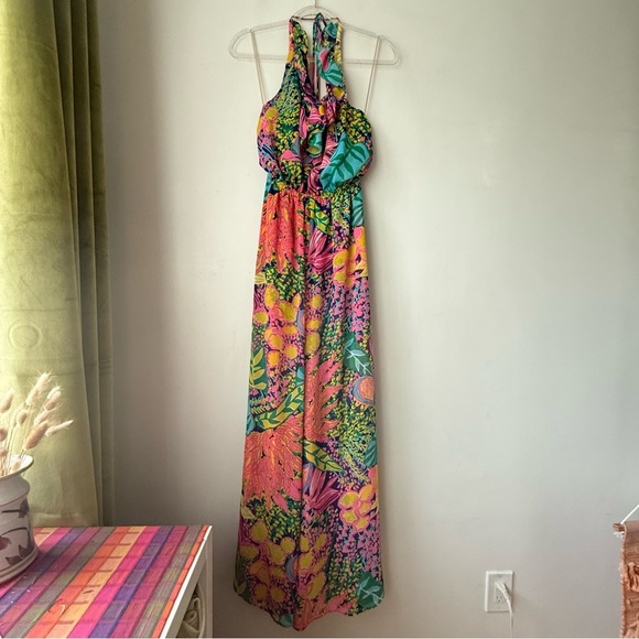 Trina Turk Jacksonville Colorful Floral Wide Leg Jumpsuit XS - Picture 5 of 9
